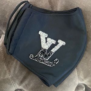 Face mask with bling on side